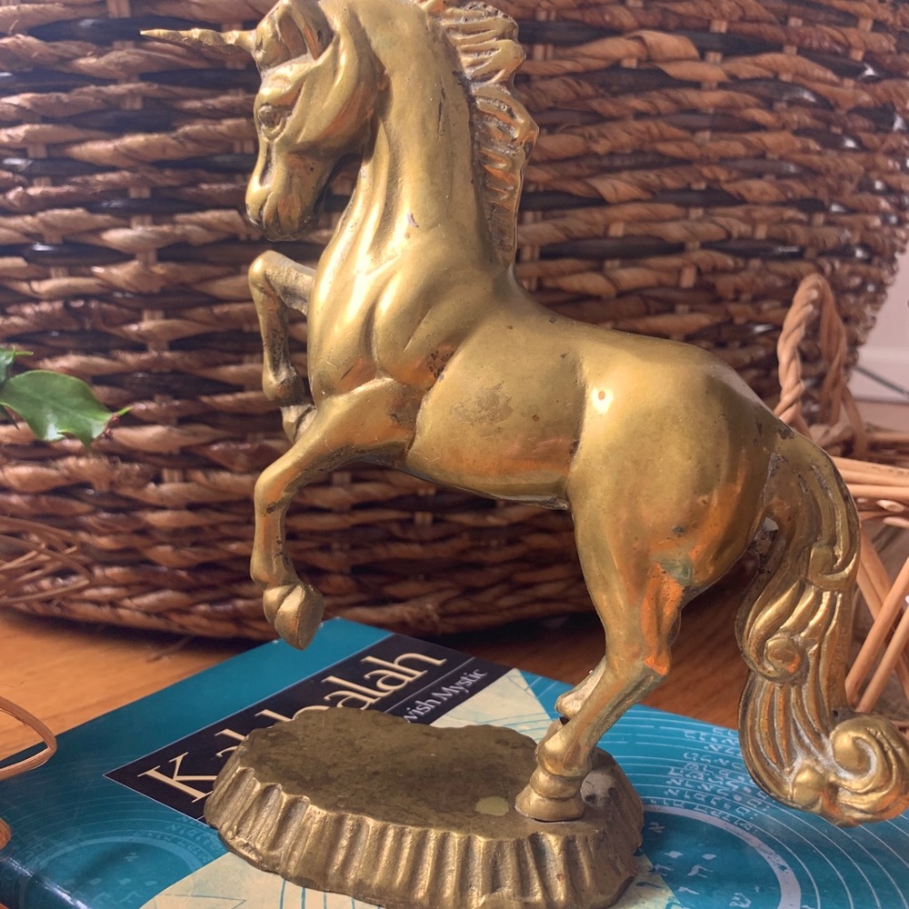 Solid Brass Mid Century Unicorn - Picture 3 of 13